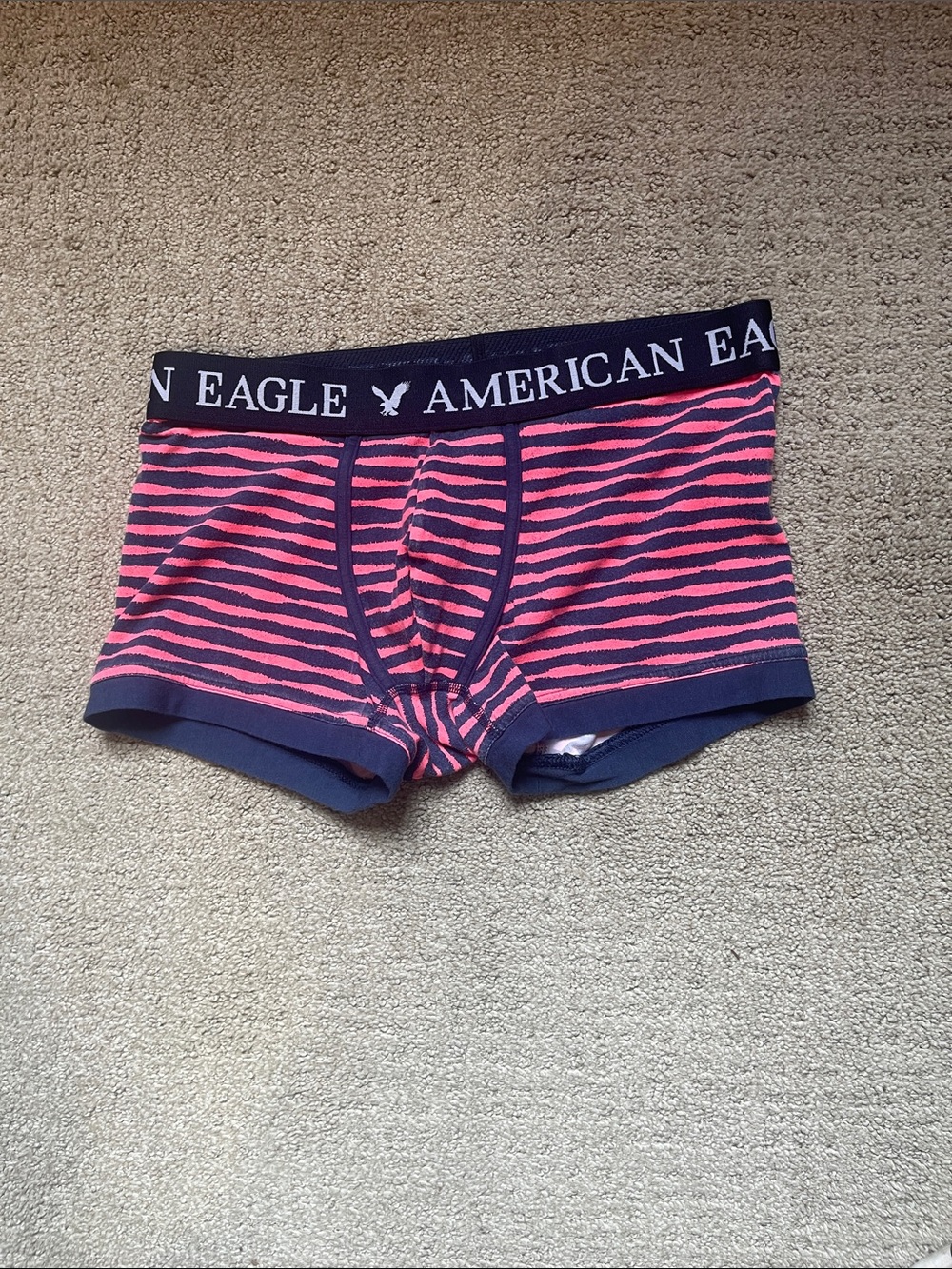 American Eagle Outfitters Navy & Pink Striped Boxer Briefs